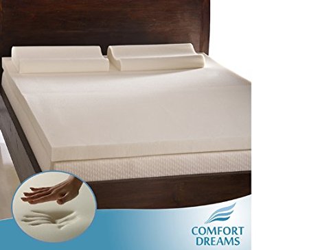 Comfort Dreams 3-inch Memory Foam Mattress Topper w/Contour Pillow Set- Queen-size