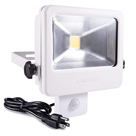 LOFTEK 30W Motion Sensor Outdoor Light, 4000lm LED Security Flood Lights, Water and Dust Protection Wall Light for Garage Patio Garden Path – Daylight, White
