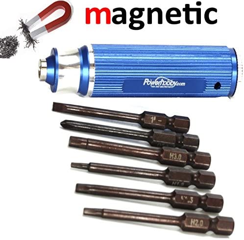 Powerhobby 6 in 1 Hex/Mulit Driver Magnetic RC Tool Set (Blue)