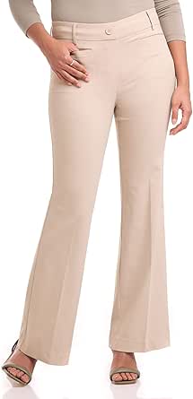 Rekucci Women's Ultra Stretch Pull-On Flared Leg Pant