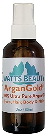 Latest Watts Beauty Ultra ArganGold 100% Certified Pure Argan Oil - Multi-use for Face, Hair, Nails & Body - Naturally Clay Filtered and Vacuum Deodorized Argan Oil - Perfect for Frizz Free Hair, Dry, Dull or Aging Skin, Face Moisturizer, Dry Cuticles, Rough Heels, Delicate Eye Area, Makeup Remover & Much More - 2oz Food Safe Plastic Bottle