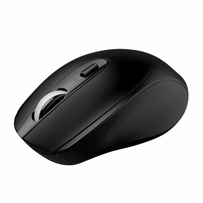 Portronics Toad 31 Wireless Mouse with 2.4 GHz Connectivity, USB Receiver, 10m Working Distance, Ergonomic Design, Auto Power Saving, Adjustable DPI for Laptop & PC (Black)