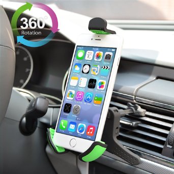 Cell Phone Car Mount, InRich Universal 360° Car Air Vent Mount Smartphone Holder Cradle for iPhone, Samsung, Android Mobile Phones and More - IRCM5