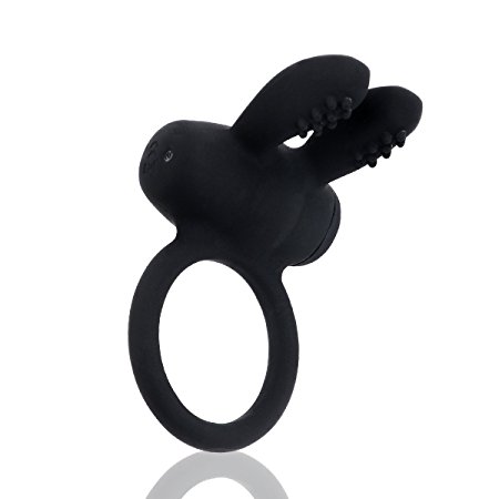 Nautime Rabbit Silicone Vibrator Cock Ring Vibrating Vibrators USB charging - Penis Ring With Clitoral Waterproof and Rechargeable Simulator