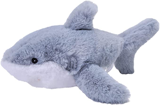 Wild Republic EcoKins Mini Great White Shark Stuffed Animal 8 inch, Eco Friendly Gifts for Kids, Plush Toy, Handcrafted Using 7 Recycled Plastic Water Bottles