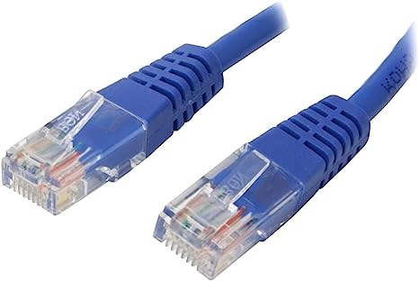 StarTech.com Cat5e Ethernet Cable - 5 ft - Blue - Patch Cable - Molded Cat5e Cable - Short Network Cable - Ethernet Cord - Cat 5e Cable - 5ft (M45PATCH5BL)