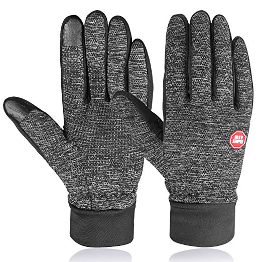 Winter Gloves, HiCool Unisex Touch Screen Gloves Thermal Warm Gloves Driving Cycling Running Gloves Outdoor Sports Gloves for Men and Women