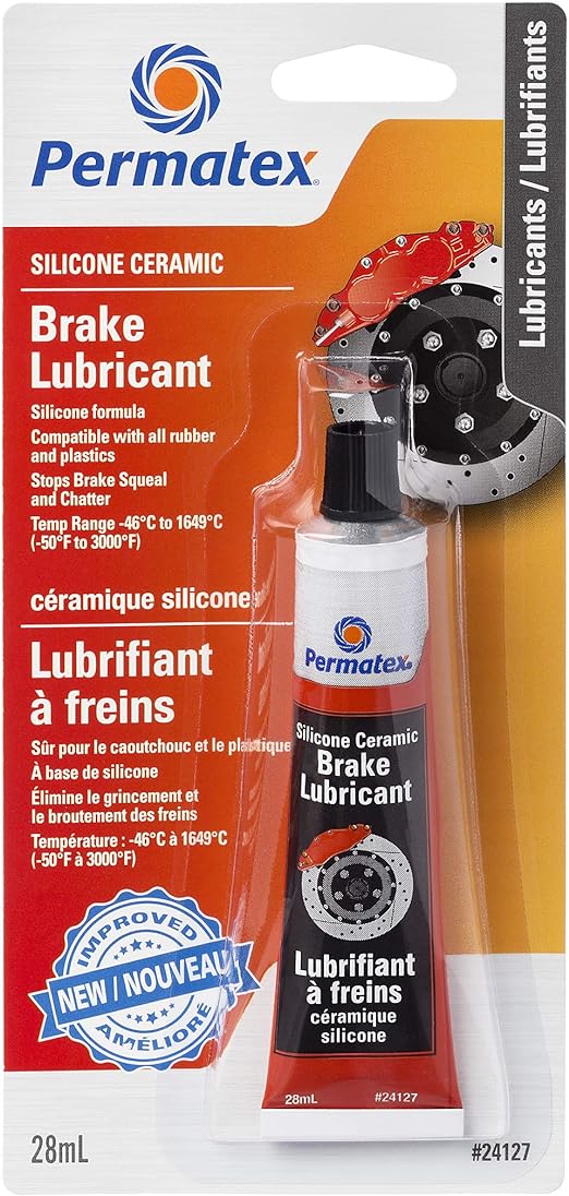 Permatex 24127 Silicone Ceramic Brake Lubricant, Orange, 28G