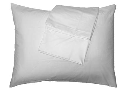 100% Cotton Ultra Soft King Size Bed Pillowcases with Zipper Closure, Set of 2