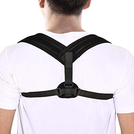 Kekilo Posture Corrector Back Adjustable Clavicle Brace Comfortable Correct Shoulder Posture Support Strap for Women & Men, Helps to Improve Posture Correction & Prevent Slouching