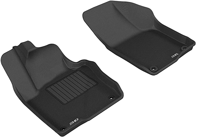 3D MAXpider Front Row Custom Fit All-Weather Floor Mat for Select Volkswagen Jetta Models - Kagu Rubber (Black)