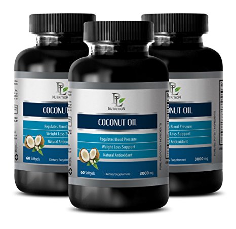 Lose weight pills - COCONUT OIL - Coconut oil vitamins - 3 Bottles 180 Softgels