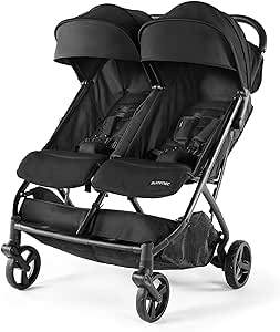 Summer Infant 3DPac CS  Stroller, Lightweight One-Hand Compact Fold, Carseat Compatible, Black, Double (32853)