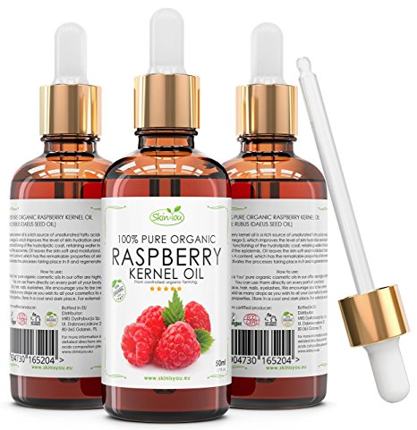 Raspberry Seed Oil 50ml 100% Pure & Organic Coldpressed| Rejuvenate Your Skin TODAY| Anti-Aging, Moisturizing, Vitamin A/E, EFA Rich Oil| Treat Wrinkles, Fine Lines, Dry Skin| The 100% ORGANIC Facial Skin Care You Deserve