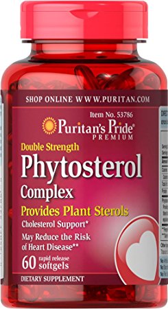 Puritan's Pride Double Strength Phytosterol Complex 2000mg (per serving)-60 Softgels