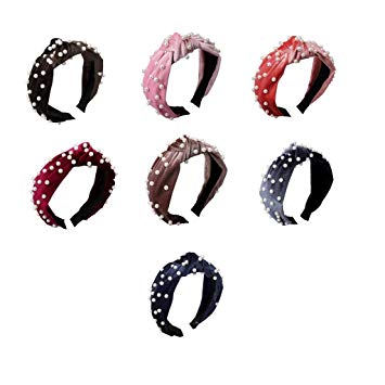 faux Peals headband headband with pearls knot Twisted knotted Tie Beading Headband for women hair hoops for braids long hair hair headbands pearls pearl hoops Wide Hair Hoop Velvet Headband set