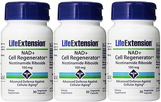 Life Extension Nad  Cell Regenerator Nicotinamide Riboside 30 Capsules (3 Pack)