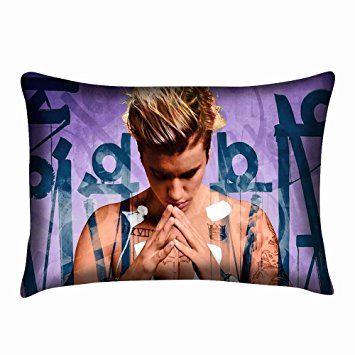 Justin Bieber Custom Pillowcase Zippered Cushion Cover Two Sides 20x30 Inch