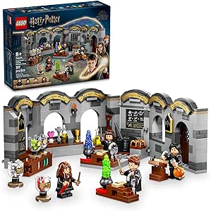 LEGO Harry Potter Hogwarts Castle: Potions Class Playset, Harry Potter Collectible with 4 Minifigures, Magical Gift Idea for Kids, Buildable Harry Potter Toy for 8 Year Old Girls and Boys, 76431