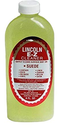 Lincoln E-Z Leather Suede Stain Vinyl Canvas Cleaner 8 Oz.