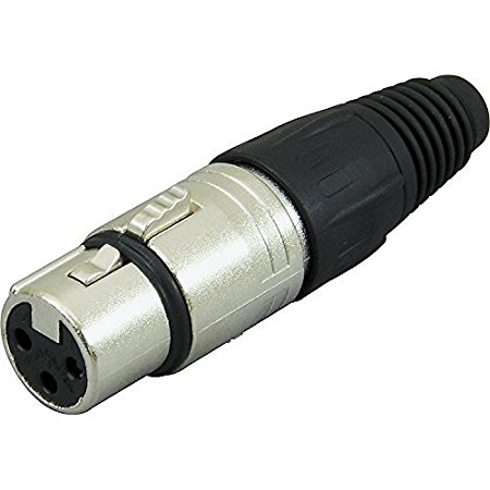 Neutrik NC3FX 3-Pin XLR Female Cable Connector with Nickel Housing and Silver Contacts