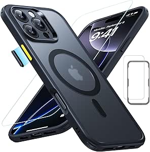 ESR for iPhone 16 Pro Case (4 in 1) Set, Translucent Matte Case with Screen Protector, Compatible with MagSafe, Military-Grade Protection, Classic Series,Frosted Black