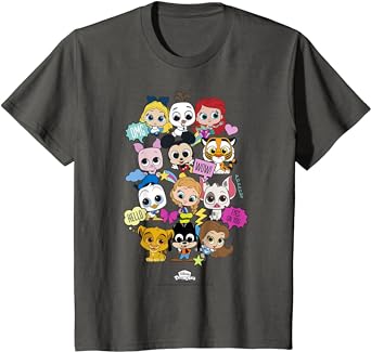 Kids Disney Doorables All Together Now Cute Chibi Group Jumble T-Shirt
