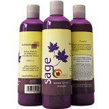 Maple Holistics Sage Shampoo for Anti Dandruff with Jojoba Argan and Organic Tea Tree Oil - Natural Sulfate Free Treatment for Women and Men - Safe for Color Treated Hair
