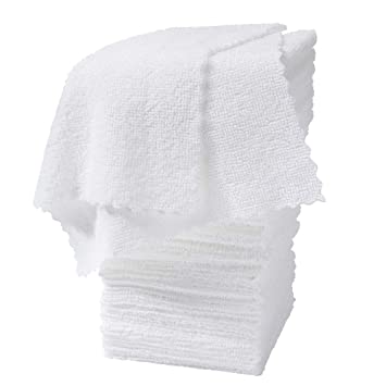Maryya White Microfiber Cleaning Cloths Dish Towels Pack of 60