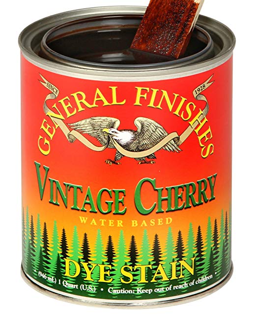 General Finishes Water Based Dye, 1 Pint, Vintage Cherry