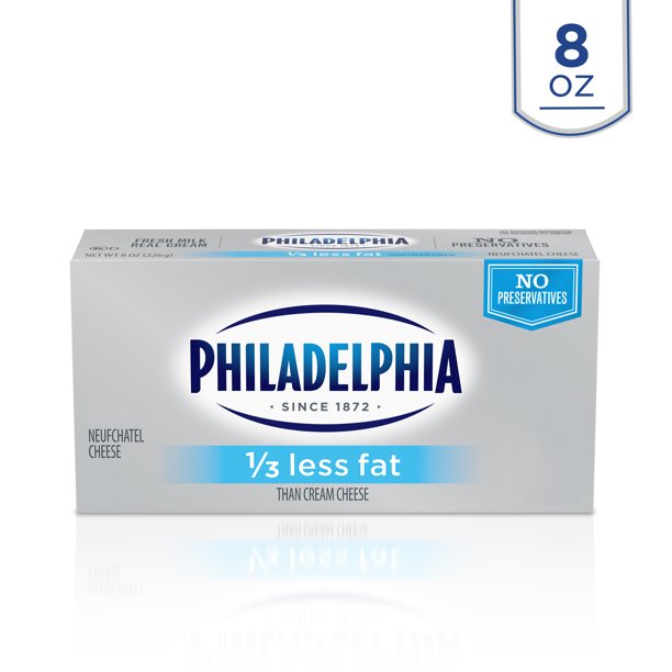 Philadelphia 1/3 Less Fat Cream Cheese, 8 oz Box
