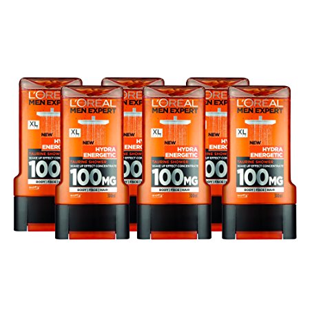 L’Oreal Men Expert Hydra Energetic Shower Gel 300ml Pack of 6