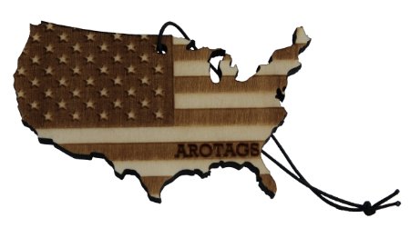 Pure American Wooden Car Air Freshener - "Cool Water" Scent - Made in the USA