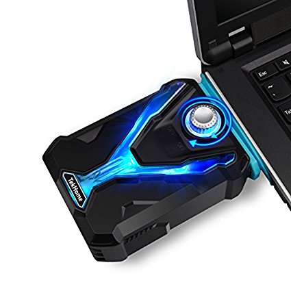 TekHome Super Vacuum Fan Laptop Cooler, Cooling Gaming Mate, High Compatibility w/ 4 Junction Shrouds, Adjustable Wind Speed, Reusable Tape, Power Saving, Make Your Laptop As Cool As A Cucumber.