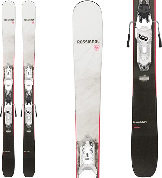 Rossignol Blackops Dreamer Womens Skis 130 W/Xpress 10 Bindings White Sparkle