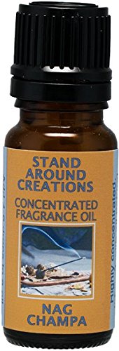 Concentrated Fragrance Oil - Nag Champa: Has the aroma of incense; patchouli, sandalwood, and dragon's blood. Made with natural essential oils.(.33 fl.oz.)