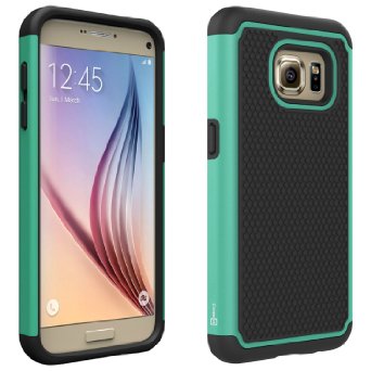 Galaxy S7 Case CoverON HexaGuard Series Slim Hybrid Hard Phone Cover Case for Samsung Galaxy S7 - Teal and Black