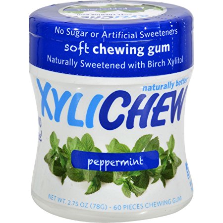 Xylichew - Naturally Better Sugar-Free Chewing Gum, Peppermint - 60 Pieces
