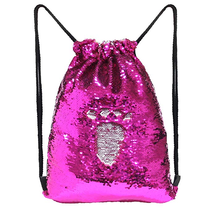 MHJY Mermaid Bag Sequin Drawstring Backpack Dancing Bag Fashion Dance Bag Sequin Backpack Flip Sequin Bling Bag for Beach Hiking Bags