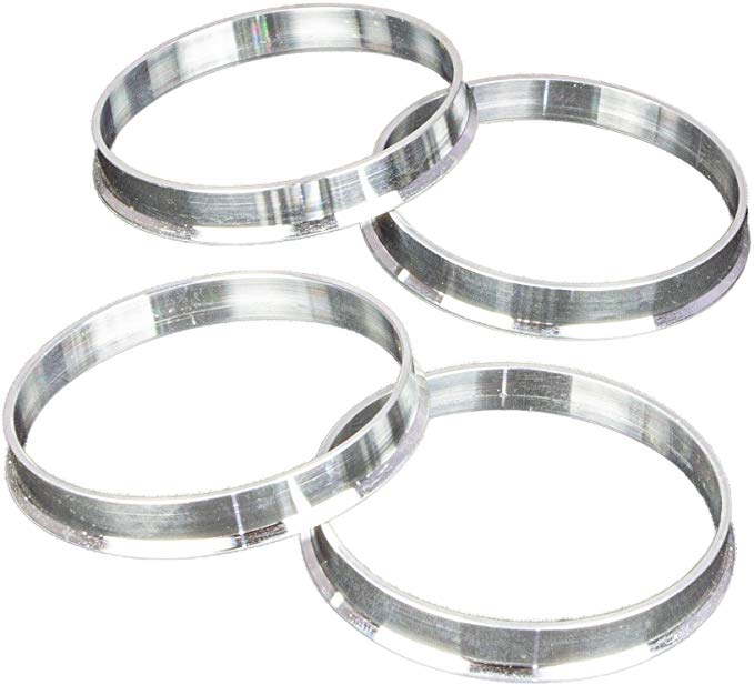 Hub Centric Rings (Pack of 4) - 72.6mm ID to 74.1mm OD - Silver Aluminum Hubrings - Only Fits 72.6mm Vehicle Hub & 74.1mm Wheel Centerbore - for Many BMW
