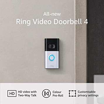 All-new Ring Video Doorbell 4 – improved 4-second colour video previews plus easy installation, and enhanced wifi – 2021 release