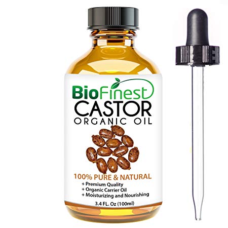 Biofinest Castor Organic Oil - 100% Pure, Natural, Cold-Pressed - Premium Quality - Best Moisturizer for Hair, Face & Skin - Boost Wound Recovery - Free E-Book and Dropper (100ml)