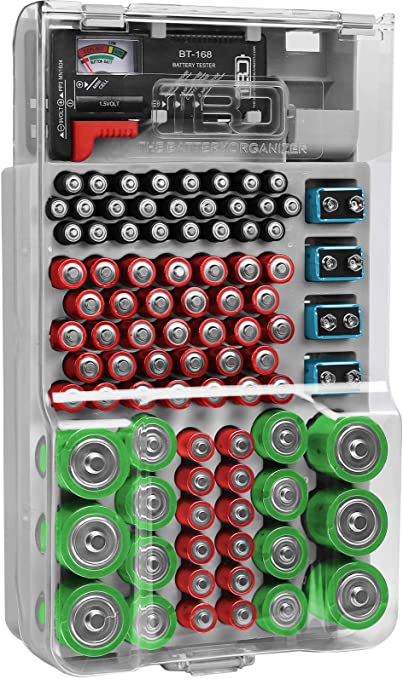 The Battery Organizer 7540 Storage Case, Gray