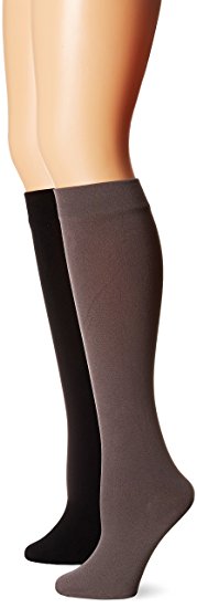 Muk Luks Women's Fleece Lined 2 Pair Pack Knee High Socks