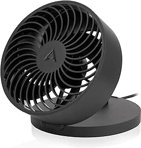 ARCTIC Summair - Zusammenklappbarer USB Tischventilator, USB-A Anschluss, 120 mm Anschlusskabel, Stufenlos regulierbare 600-2800 rpm - Schwarz