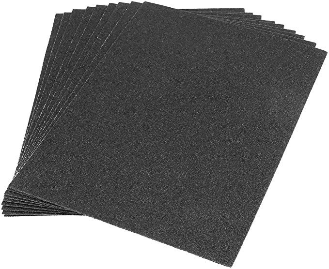 uxcell 10 x anual Silicon Carbide Waterproof Abrasive Sandpaper Sheet 80Cw