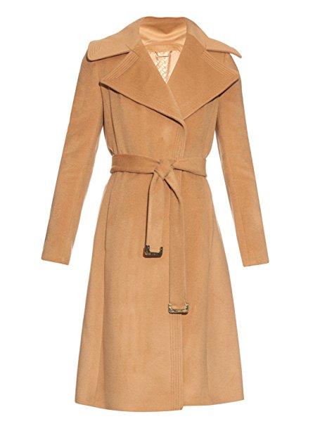 Diane von Furstenberg Nikki Beige Wool Wrap Coat