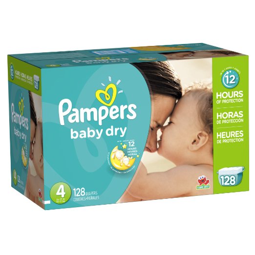 Pampers Baby Dry Diapers Size 4, 128 Count