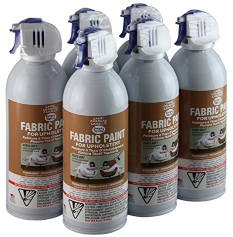 Simply Spray Upholstery Fabric Spray Paint 8 Oz. Can 6 Pack Camel
