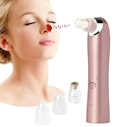 Vacuum Blackhead Removal,MINI LOP Electric Blackhead Acne Remover Facial Pore Cleanser Cleaner Black Head Extractor with USB Rechargeable Comedo Suction Tool (Rose Gold)